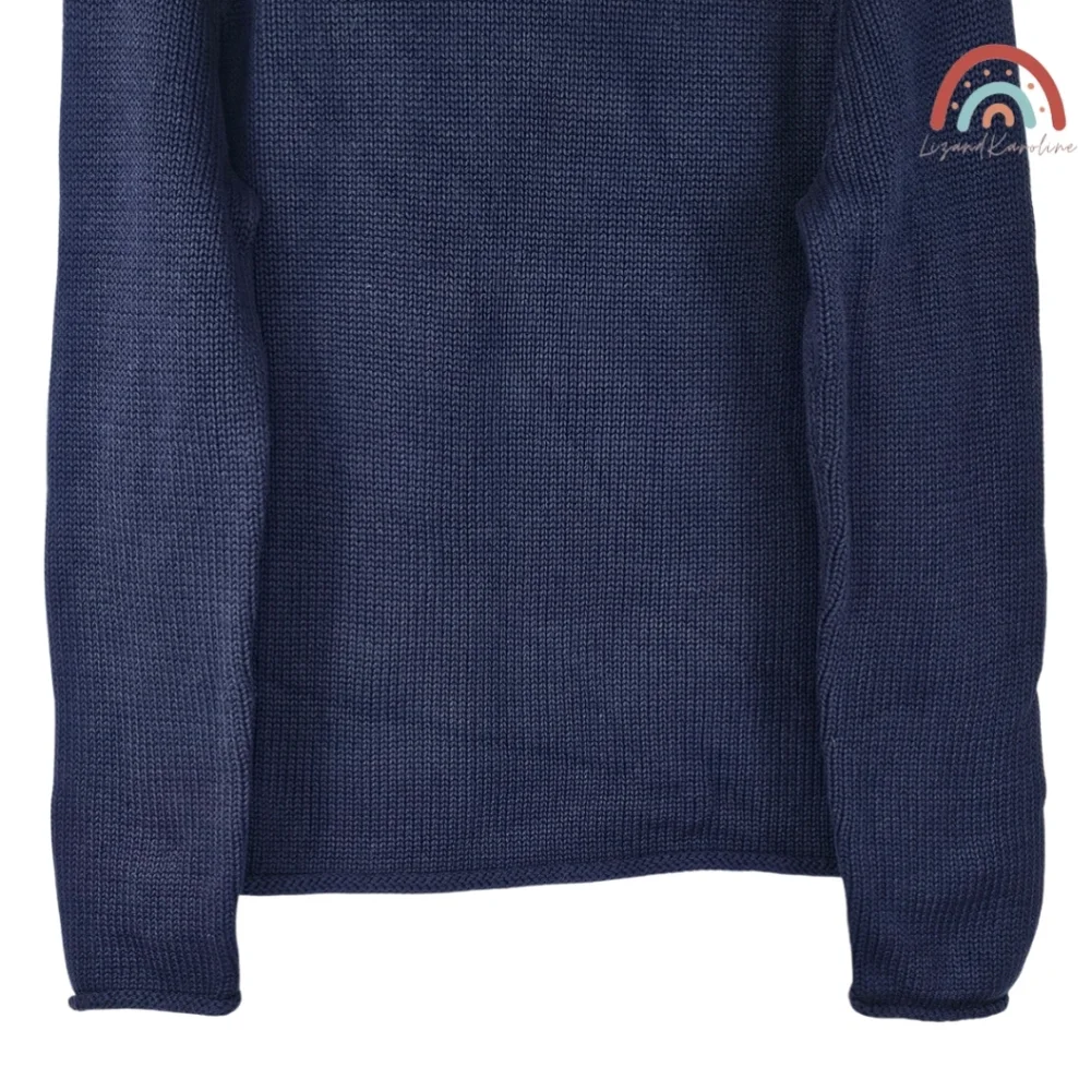 New! J. Crew 1988 Rollneck Sweater in Cotton Navy Unisex - Picture 7 of 11